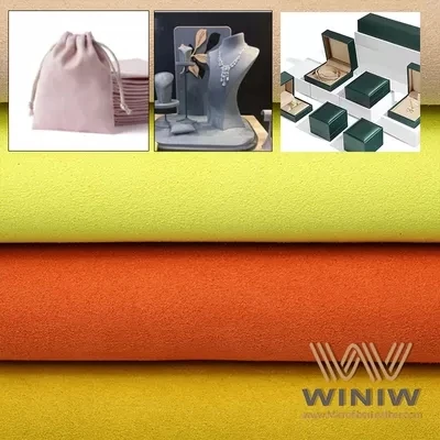 Vật liệu vải bằng da nhân tạo Microsuede thân thiện với môi trường cho Hộp trang sức